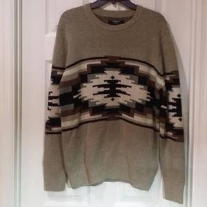 NEW WARM WINTER SWEATER SIZE LARGE MENS BEIGE TAN